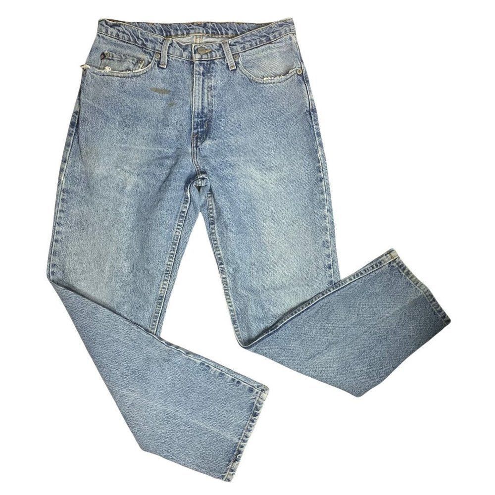 Vintage 90s Ralph Lauren Denim Jeans 32 x 30 Med Wash Relaxed Fit Tapered Leg